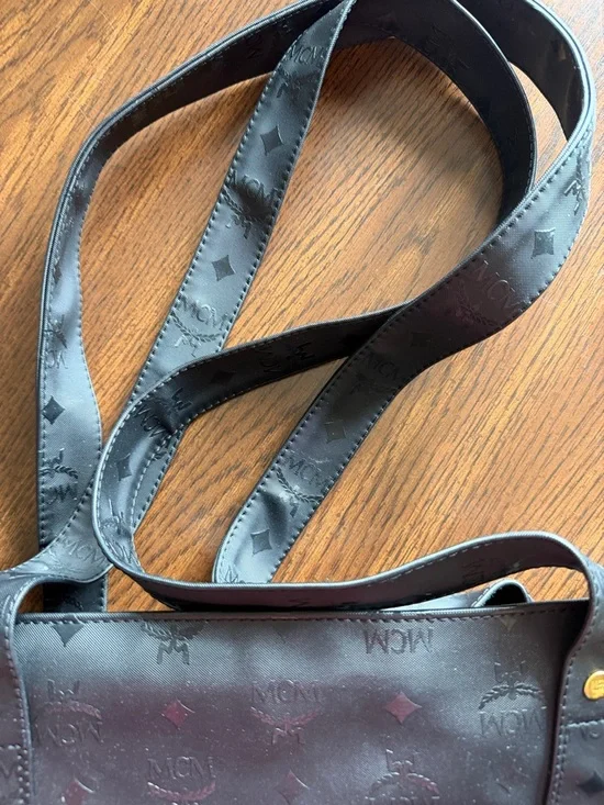 MCM Black Tote with Gold Plaque and Studs - Picture 5 of 14